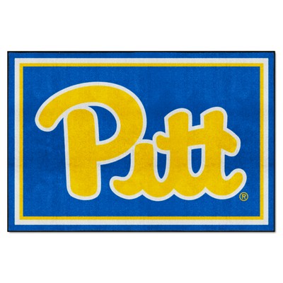 Fan Mats  LLC Pitt Panthers 5ft. x 8 ft. Plush Area Rug Navy