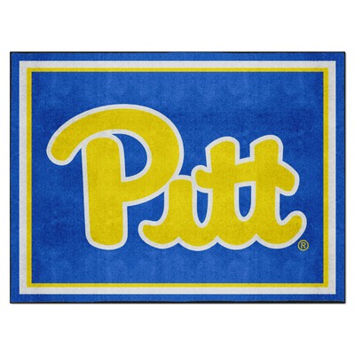 Fan Mats  LLC Pitt Panthers 8ft. x 10 ft. Plush Area Rug Navy