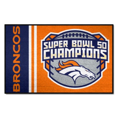 Fan Mats  LLC Denver Broncos Starter Mat Accent Rug - 19in. x 30in., 2016 Super Bowl L Champions Orange