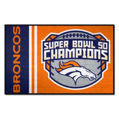 Fan Mats  LLC Denver Broncos Starter Mat Orange