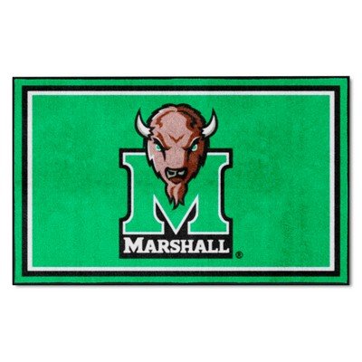 Fan Mats  LLC Marshall Thundering Herd 4x6 Rug Green