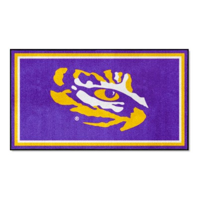Fan Mats  LLC LSU Tigers 3ft. x 5ft. Plush Area Rug Purple
