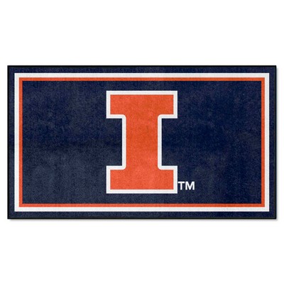 Fan Mats  LLC Illinois Illini 3x5 Rug Navy