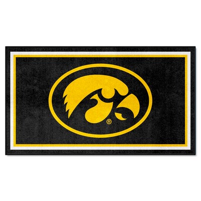Fan Mats  LLC Iowa Hawkeyes 3x5 Rug Black