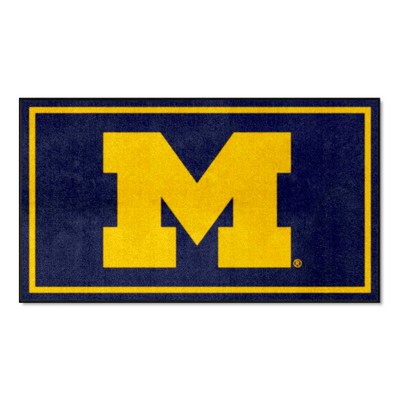 Fan Mats  LLC Michigan Wolverines 3x5 Rug Blue
