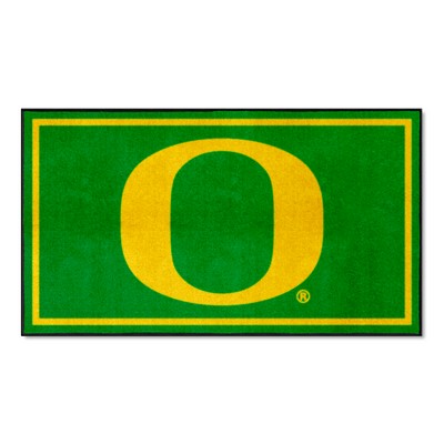 Fan Mats  LLC Oregon Ducks 3ft. x 5ft. Plush Area Rug Green