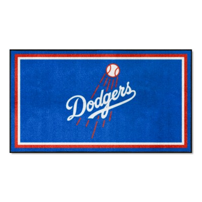 Fan Mats  LLC Los Angeles Dodgers 3ft. x 5ft. Plush Area Rug Blue