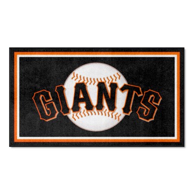 Fan Mats  LLC San Francisco Giants 3ft. x 5ft. Plush Area Rug Black