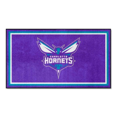 Fan Mats  LLC Charlotte Hornets 3x5 Rug Purple