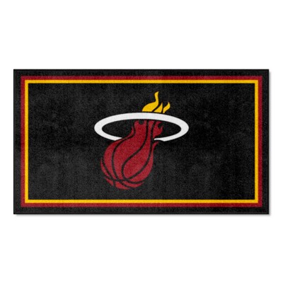 Fan Mats  LLC Miami Heat 3x5 Rug Black