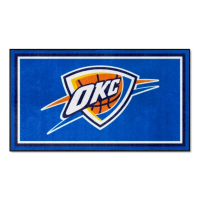 Fan Mats  LLC Oklahoma City Thunder 3ft. x 5ft. Plush Area Rug Blue
