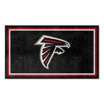 Fan Mats  LLC Atlanta Falcons 3ft. x 5ft. Plush Area Rug Black
