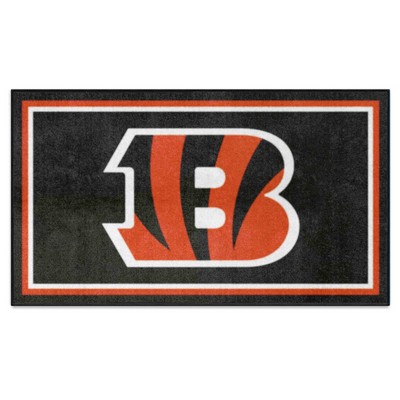 Fan Mats  LLC Cincinnati Bengals 3x5 Rug Black