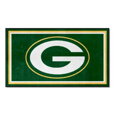 Fan Mats  LLC Green Bay Packers 3ft. x 5ft. Plush Area Rug Green