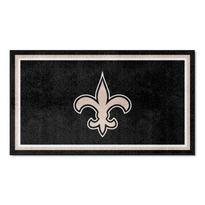 Fan Mats  LLC New Orleans Saints 3x5 Rug Black