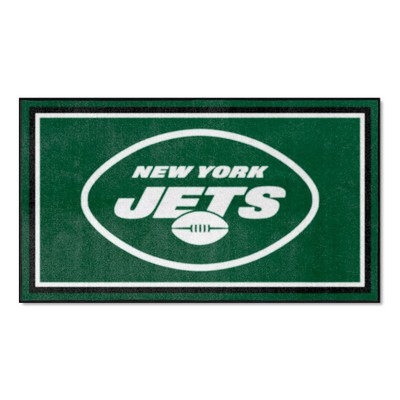 Fan Mats  LLC New York Jets 3ft. x 5ft. Plush Area Rug Green