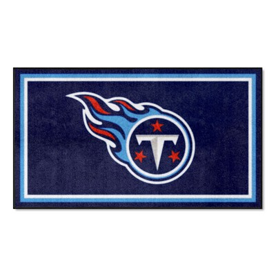 Fan Mats  LLC Tennessee Titans 3ft. x 5ft. Plush Area Rug Blue