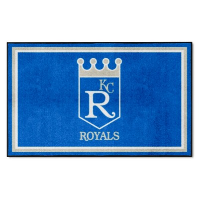 Fan Mats  LLC Kansas City Royals 4ft. x 6ft. Plush Area Rug1969 Blue