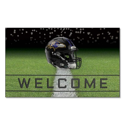 Fan Mats  LLC Baltimore Ravens Crumb Rubber Door Mat Black