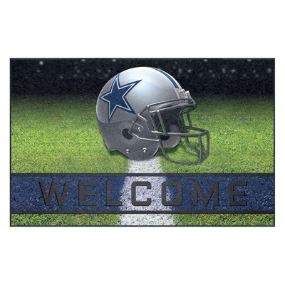 Fan Mats  LLC Dallas Cowboys Rubber Door Mat - 18in. x 30in. Navy