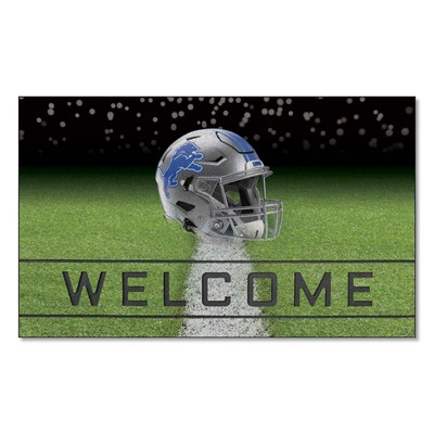 Fan Mats  LLC Detroit Lions Crumb Rubber Door Mat Blue