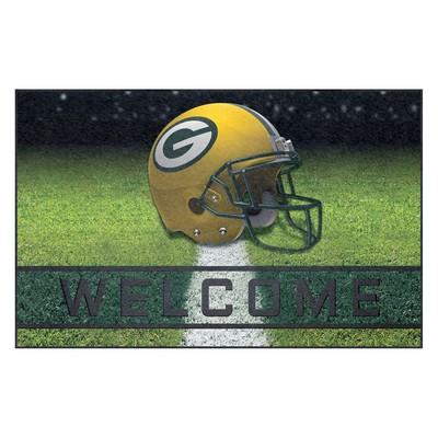 Fan Mats  LLC Green Bay Packers Rubber Door Mat - 18in. x 30in. Green