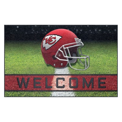 Fan Mats  LLC Kansas City Chiefs Rubber Door Mat - 18in. x 30in. Red