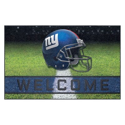 Fan Mats  LLC New York Giants Rubber Door Mat - 18in. x 30in. Dark Blue