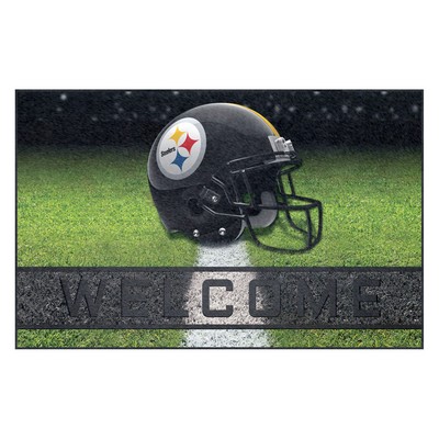 Fan Mats  LLC Pittsburgh Steelers Rubber Door Mat - 18in. x 30in. Black