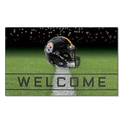 Fan Mats  LLC Pittsburgh Steelers Crumb Rubber Door Mat Black