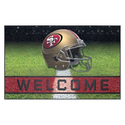 Fan Mats  LLC San Francisco 49ers Rubber Door Mat - 18in. x 30in. Red