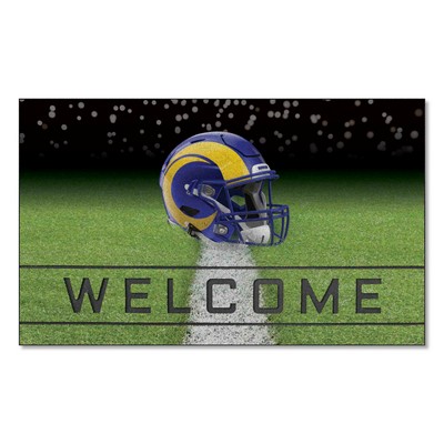 Fan Mats  LLC Los Angeles Rams Crumb Rubber Door Mat Green