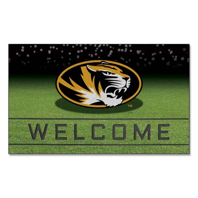 Fan Mats  LLC Missouri Tigers Crumb Rubber Door Mat Black