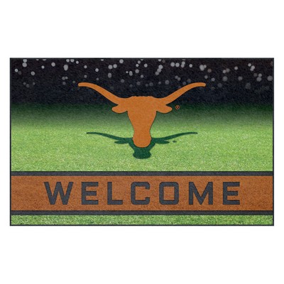 Fan Mats  LLC Texas Longhorns Rubber Door Mat - 18in. x 30in. Orange
