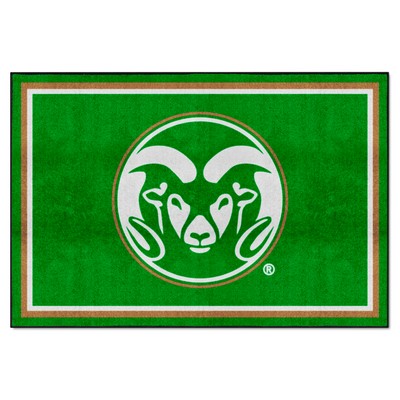 Fan Mats  LLC Colorado State Rams 5ft. x 8 ft. Plush Area Rug Green