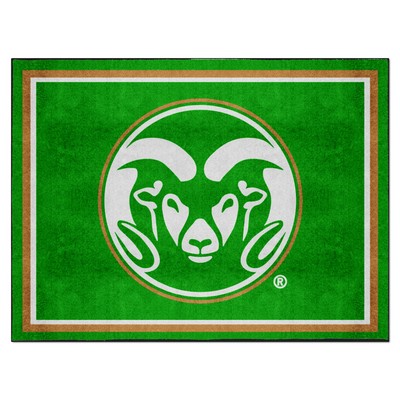 Fan Mats  LLC Colorado State Rams 8ft. x 10 ft. Plush Area Rug Green