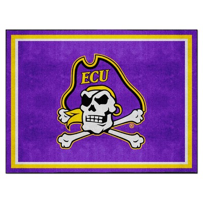 Fan Mats  LLC East Carolina Pirates 8x10 Rug Purple