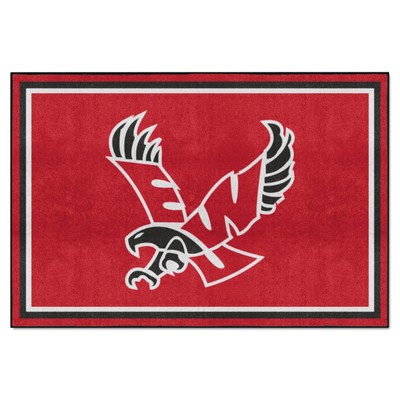 Fan Mats  LLC Eastern Washington Eagles 5ft. x 8 ft. Plush Area Rug Red