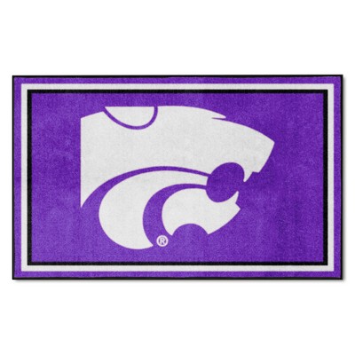 Fan Mats  LLC Kansas State Wildcats 4ft. x 6ft. Plush Area Rug Purple