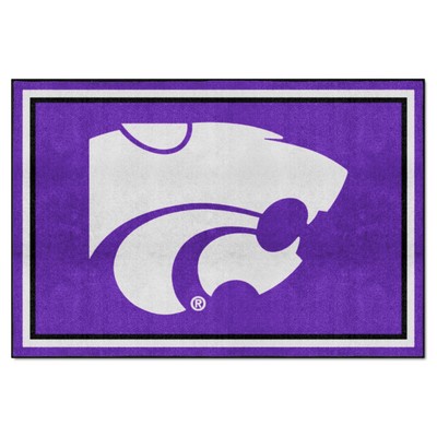 Fan Mats  LLC Kansas State Wildcats 5ft. x 8 ft. Plush Area Rug Purple