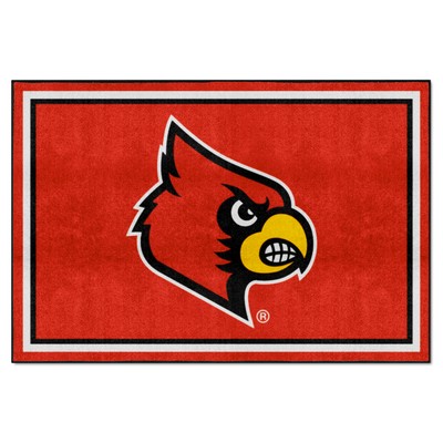 Fan Mats  LLC Louisville Cardinals 5ft. x 8 ft. Plush Area Rug Red