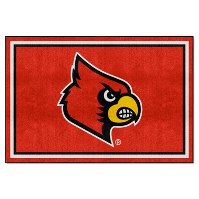Fan Mats  LLC Louisville Cardinals 5x8 Rug Red