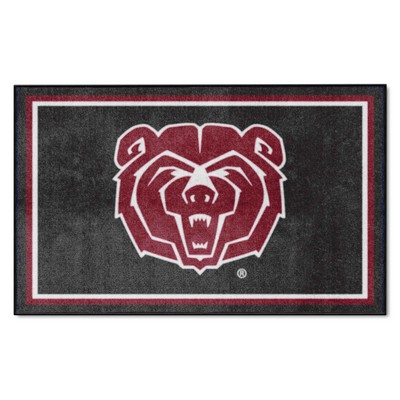 Fan Mats  LLC Missouri State Bears 4x6 Rug Black