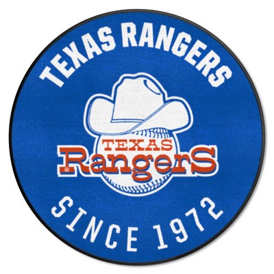 Fan Mats  LLC Texas Rangers Roundel Mat Retro Blue