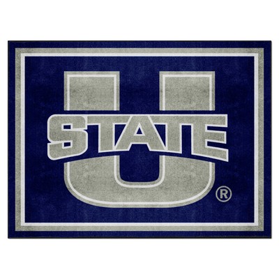 Fan Mats  LLC Utah State Aggies 8x10 Rug Navy