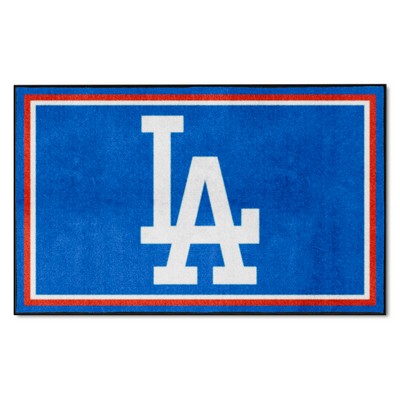 Fan Mats  LLC Los Angeles Dodgers 4ft. x 6ft. Plush Area Rug Blue