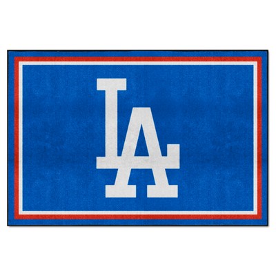 Fan Mats  LLC Los Angeles Dodgers 5ft. x 8 ft. Plush Area Rug Blue