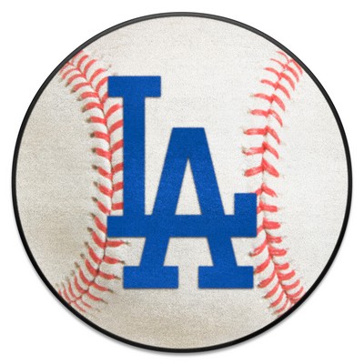 Fan Mats  LLC Los Angeles Dodgers Baseball Rug - 27in. Diameter White