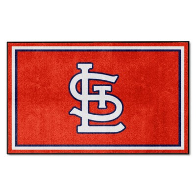 Fan Mats  LLC St. Louis Cardinals 4ft. x 6ft. Plush Area Rug Red