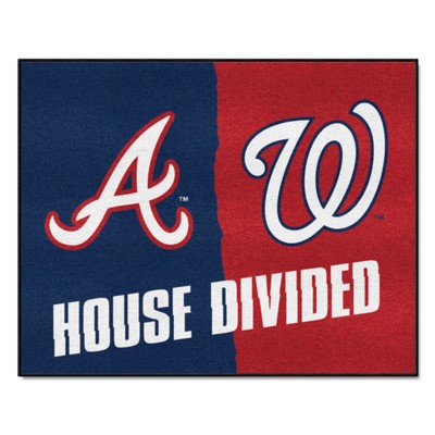 Fan Mats  LLC MLB House Divided - Braves / Nationals House Divided Rug - 34 in. x 42.5 in. Multi